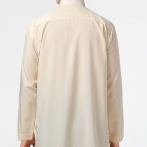 Hombres Al Daffah Thobe manga larga árabe moda bata nueva llegada musulmán largo Thobe de talla grande térmica para otoño - Product Image 3