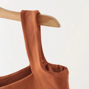 Nouvelle arrivée Respirant Coton Slim Col Carré Sans Manches Sport Casual Crop Débardeurs - Product Image 5