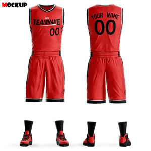 Uniforme d'équipe de basket-ball personnalisé en gros pour hommes |   Ensemble de maillots de basket-ball sublimés réversibles, vêtements d'entraînement pour adultes - Product Image 3