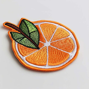 Parches bordados con logotipo personalizado sin mínimo, sombrero colorido para planchar, parches en blanco de diferentes frutas a granel, ropa principalmente Flor de tela - Product Image 3