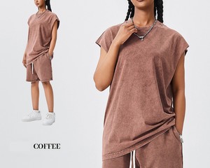 Ensemble décontracté deux pièces pour homme, chemise et short, en coton 100%, respirant, délavé à l'acide, idéal pour l'été - Product Image 4