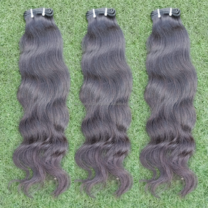 Cheveux naturels indonésiens 100 % humains vierges Remy, cuticules alignées, sans nœuds, avec double trame cousue à la machine - Product Image 1