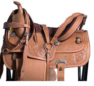 Selle de course de baril durable faite à la main en cuir véritable de qualité supérieure selle de cheval occidental selle de rodéo légère pour cow-boy - Product Image 4