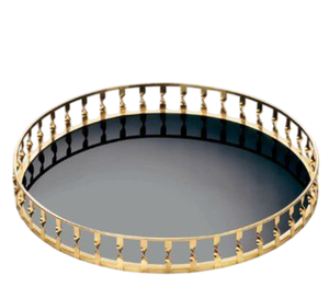 Bandeja decorativa de Metal hecha a mano contemporánea, bandeja elegante para servir y exhibir para mesa de comedor, mesa de centro o uso de regalos - Product Image 6