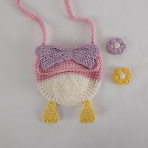Budui DIY Knitting Moms <b>Cute</b> Duck 100% Milk Cotton Yarn Coin <b>Purses</b> Fashion Accessories Cartoon Bags Fabric Material - Product Image 6