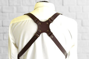 Harnais de poitrine en cuir pour hommes ceinture d'épaule dos hommes grande taille ceinture de poitrine accessoires de mode MHS-0033B - Product Image 2