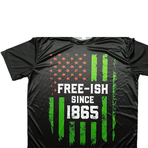 Qualité professionnelle hommes 100% coton Sublimation imprimé Hip Hop Style séchage rapide respirant sport course T-shirts décontractés - Product Image 6