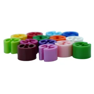 프리미엄 품질 이탈리아 플라스틱 걸이 크기 마커 중립 의류 재활용 다채로운 원형 모양