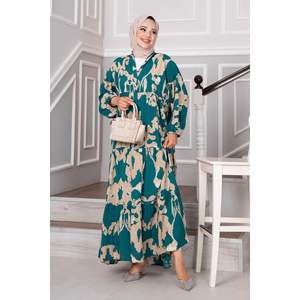 Vestido Hijab Viscosa Estampado Sena Verde - Product Image 4