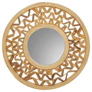 Nuevo diseño vintage tejido ratán y jacinto de agua espejo adornos de pared espejo de mimbre superventas natural ecológico - Product Image 1