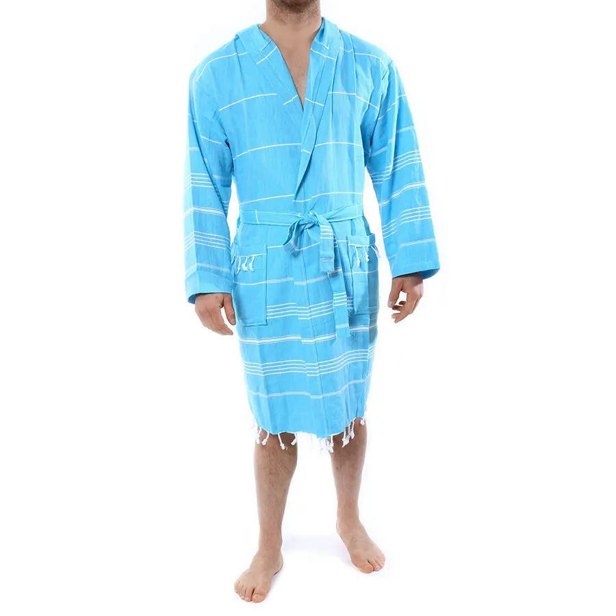 नई नवीनतम डिजाइन पुरुषों स्नान वस्त्र अनानास बागे ठोस वफ़ल फलालैन बाथरोब स्नान के कपड़े के लिए घर