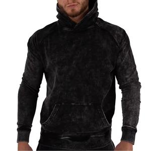 Directo de fábrica, último estilo, sudadera con capucha con estampado de lavado ácido para hombre, básicos de invierno, sudaderas térmicas con etiqueta privada de mezcla de algodón bajo MOQ - Product Image 3