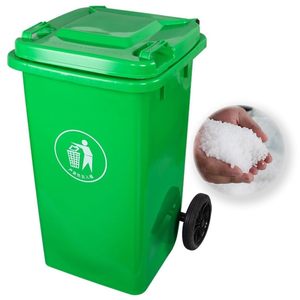 High Quality Modern Luxury Recycled Plastic Geometric Pattern Trash Can Open-Top Rectangular Outdoor Dust <b>Bin</b> Two Wheels Lid - Product Image 4