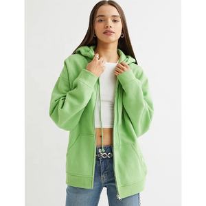 High Quality OEM <b>Hoodies</b> Heavyweight Fleece Cotton Winter Warm Zipper Custom Women <b>Hoodies</b> - Product Image 1