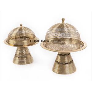 ลวดโลหะชุบทองเกรดสูงทำให้รอยัลดูงานแต่งงานและวิลล่าปาร์ตี้อาหารที่เสิร์ฟบนโต๊ะถาดโลหะ - Product Image 1