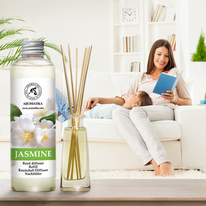 Recharge liquide pour diffuseur d'arômes Aromatika au jasmin naturel 200 ml – Huile parfumée longue durée pour diffuseur à bâtonnets - Product Image 5
