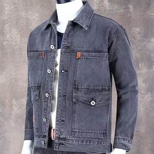 Veste en jean pour hommes vente en gros fabricant vêtements d'extérieur automne grande taille veste cargo pour hommes jeans - Product Image 6