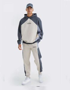 Conjunto Deportivo de 2 Piezas Unisex con Logotipo Personalizado del Fabricante OEM, Transpirable, 100% Algodón, Sudadera con Capucha y Pantalones Deportivos, Ropa Urbana de Contraste para Invierno - Product Image 4