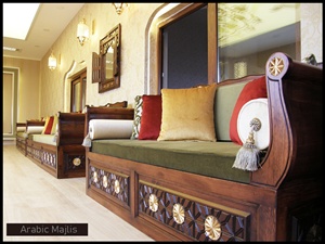 Design d'intérieur Majlis arabe, design classique moderne, ensemble élégant pour salon, sièges d'angle luxueux, design gain de place - Product Image 2