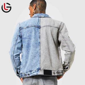 Veste en jean pour homme de style streetwear sur mesure, hip-hop, patchwork, vêtements d'hiver, impression à l'écran, veste en denim 100% coton - Product Image 2