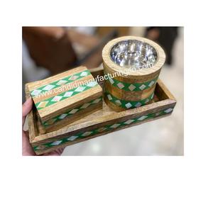 ชุดถาดไม้ออกแบบมาเป็นพิเศษกล่องใส่ของสำหรับคุณแม่ถาดใส่อาหารกล่องสี่เหลี่ยม - Product Image 2