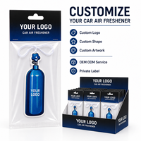 Désodorisant de voiture personnalisé avec logo, en forme de pièce de tuning (turbine, disque de frein, bouteille), en carton parfumé avec carte d'identité individuelle