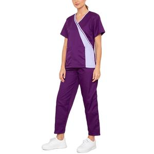 Conjuntos de Uniformes Quirúrgicos Personalizados de Manga Corta de Poliéster y Algodón para Mujer, Trajes de Doctora de Hospital, Ropa de Enfermera 2026 - Product Image 1