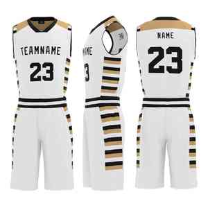 Uniformes de marque avec logo personnalisé maillot en maille de basket-ball imprimé ensemble de maillot de basket-ball par sublimation maillot de basket-ball en maille coupe sèche - Product Image 2