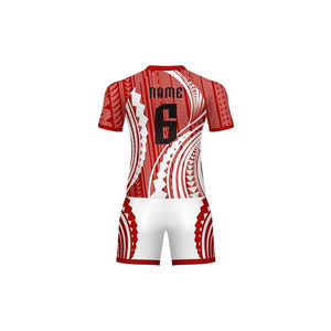 Conjuntos de Uniformes de Voleibol Personalizados Más Vendidos, Color Sólido, Secado Rápido, Ropa Deportiva Informal Estampada, Tela Personalizada Unisex - Product Image 2