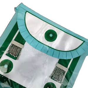 Tablier maçonnique en satin avec broderie personnalisée, tablier de franc-maçonnerie en gros, étiquette privée, tablier maçonnique - Product Image 6