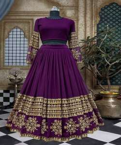 Nueva colección de tendencias Diseñador Lehenga Mujeres y niñas usan ropa de fiesta Lehenga Choli con blusa en ropa al por mayor - Product Image 4