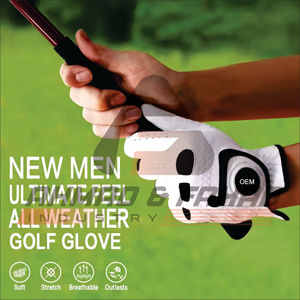 Fabricant de gants de golf personnalisés pour hommes, en cuir véritable PU respirant (agneau), antidérapants pour le sport gauche et droit. - Product Image 3