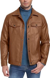 เสื้อแจ็คเก็ตหนังวัวสำหรับผู้ชาย ระบายอากาศได้ดี เป็นมิตรกับสิ่งแวดล้อม แห้งเร็ว อุ่นสำหรับฤดูหนาว คอตั้ง ปรับแต่งได้ ด้านหน้าลำลอง คุณภาพสูง ราคาสมเหตุสมผล - Product Image 6