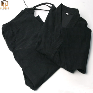 Uniformes de Karate negros de algodón ligero de alta calidad, el mejor diseño hecho a medida en Pakistán - Product Image 4