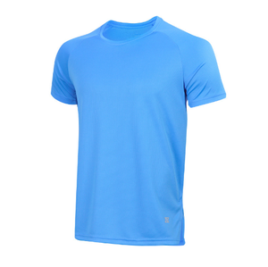 Camiseta de secado rápido personalizable de 100% algodón para hombre, técnica de hojaldre en blanco con cuello de poliéster, estilo liso, camiseta personalizable para hombre - Product Image 1