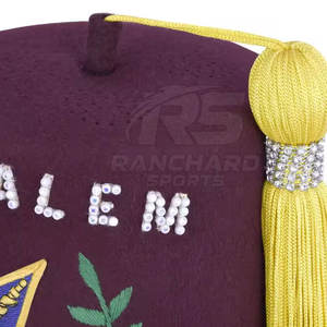 Chapeau Fez Shriner maçonnique traditionnel, chapeau Fez maçonnique traditionnel avec broderie, chapeau Fez maçonnique - Product Image 6