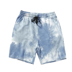 Pantalones cortos de tinte de corbata cómodos para hombre con bolsillos antideslizantes logotipo personalizado patrón sólido tela transpirable estilo casual al por mayor - Product Image 4