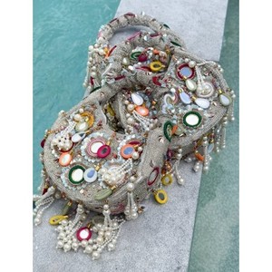 Stylish Fashion Classic Casual Suede Pillow Pearl Tassel <b>Frame</b> Eco-Friendly Evening Clutch Bag for Women Wedding Party Banquet - Product Image 3