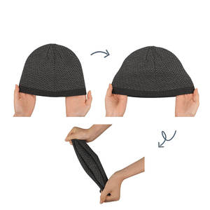 หมวกบีนนี่ถักสำหรับทั้งผู้ชายและผู้หญิงเสื้อขนสัตว์100% ลายจุดสำหรับธุรกิจกำหนดเองได้สำหรับฤดูหนาว - Product Image 4