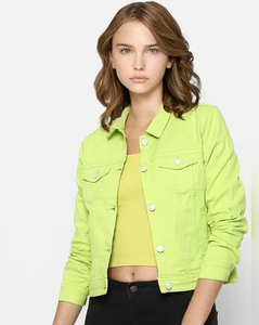 Vestes en jean durables pour hommes Vestes en jean à manches longues pour femmes Vestes en jean décontractées respirantes Coupe ajustée Vestes en jean pour femmes - Product Image 1