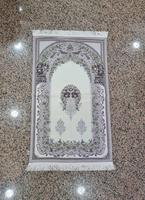 Tapis de prière musulman en coton turc, fabriqué à la machine, lavable, durable, pour les voyages, le camping, l'utilisation en voiture, tapis de prière