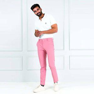 Gingtto personalizado al por mayor Chinos pantalones de vestir hombres en Stock Skinny Chino hombres pantalones Gabiting Chino pantalones hombres - Product Image 1