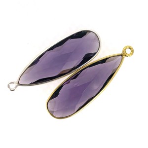 Connecteurs en améthyste, pendentifs, plaqué or, pierre de naissance de février, fournitures pour la fabrication de bijoux, accessoires de bijoux personnalisés - Product Image 6