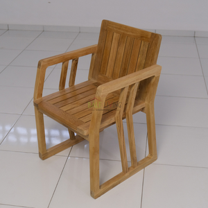 Mobilier de chaise de salle à manger en bois de teck massif de bonne qualité, design minimaliste pour l'extérieur ou l'intérieur - Product Image 5