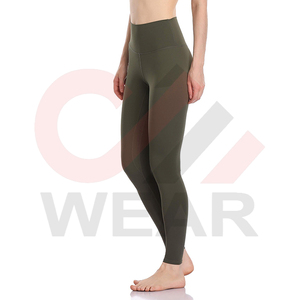 Mallas de yoga sin costuras con diseño personalizado de cintura alta para mujer, mallas de entrenamiento con estampado de sublimación OEM para mujer - Product Image 5