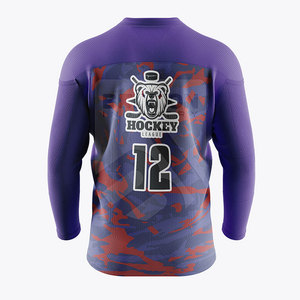 Camiseta de hockey sublimada personalizable, tela transpirable duradera, uniforme OEM para entrenamiento y partido, ropa de hockey sobre hielo - Product Image 2