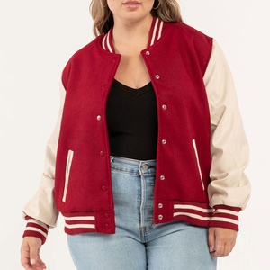 Nouveau bouton Up Look élégant femmes université veste Logo personnalisé imprimé budget amical femmes Baseball bouton unique fermeture - Product Image 6