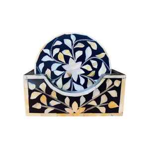 Ensemble de sous-verres et plateau en nacre écologique de haute qualité, personnalisé, couleur classique, fait à la main - Product Image 3
