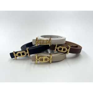 เข็มขัดเส้นเล็กแบบลำลองพร้อมหัวเข็มขัดโลหะผสมสีทองสุดเก๋ - Product Image 3