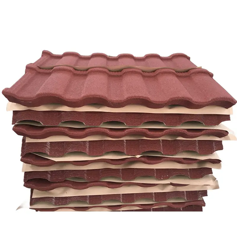 Ubin logam atap dekorasi kualitas tinggi desain tradisional dilapisi untuk daya tahan